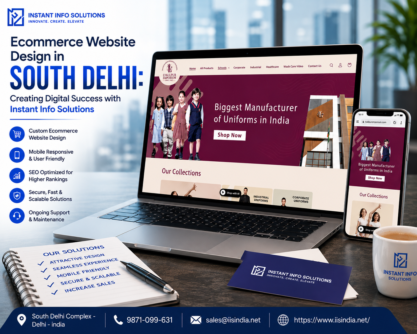 Ecommerce Website Design in South Delhi: Creating Digital Success with Instant Info Solutions